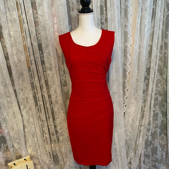 Calvin Klein Dresses & Skirts - Calvin  Klein Red Dress 12